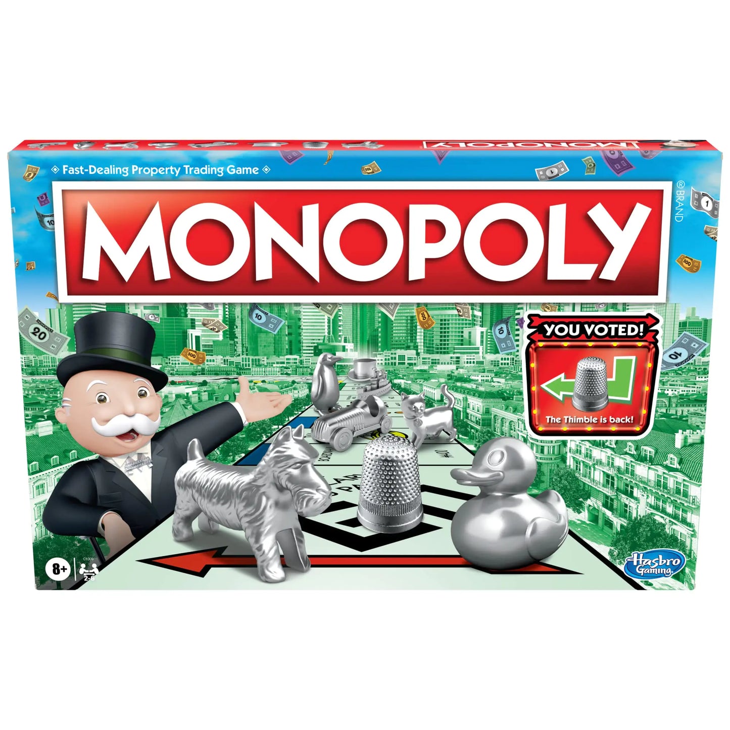 Monopoly Game Family Board Games for 2 to 6 Players & Kids Ages 8 and Up Includes 8 Tokens (Token Vote Edition)