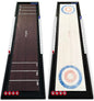 2-in-1 Shuffleboard and Curling | 100% Solid Wood Shuffleboard Table (4ft) | 5+ Games Included | Tabletop Games for Adults & Kids | Board Game Table Top Games | Bar Games | Indoor Games