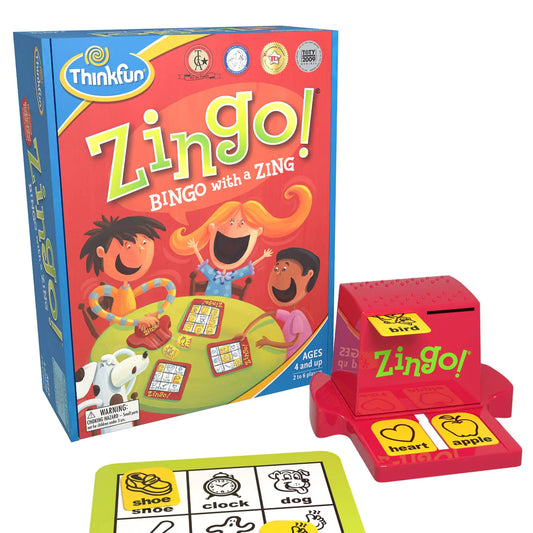Zingo Bingo Award Winning Preschool Game for Pre-Readers and Early Readers Age 4 and Up - One of the Most Popular Board Games for Boys and Girls and their Parents (97700)