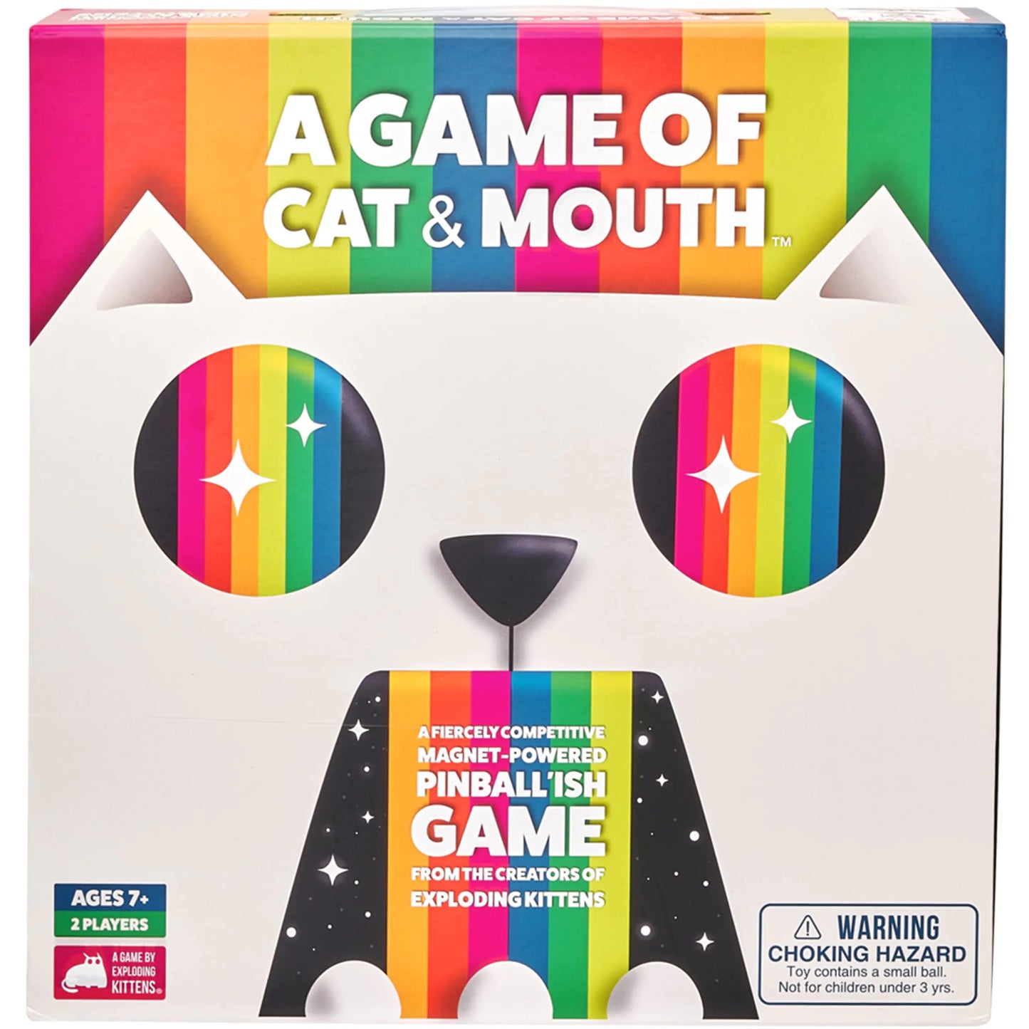 A Game of Cat and Mouth by Exploding Kittens - 2 Players - Ages 7+ - 15 Minutes to Play - Magnet Powered Pinball Game - Couples Game Family Game Night Kid and Adult Board Game