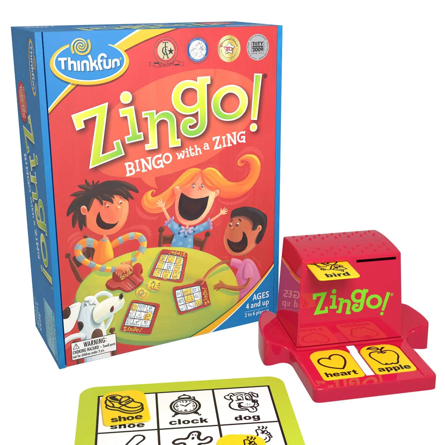 Zingo Bingo Award Winning Preschool Game for Pre-Readers and Early Readers Age 4 and Up - One of the Most Popular Board Games for Boys and Girls and their Parents (97700)