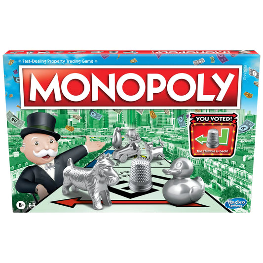 Monopoly Game Family Board Games for 2 to 6 Players & Kids Ages 8 and Up Includes 8 Tokens (Token Vote Edition)