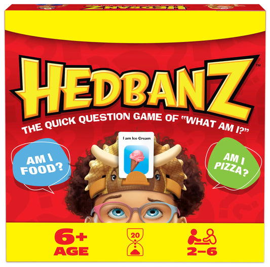 Spin Master Games Hedbanz 2023 Edition New Cards Picture Guessing Board Game Family Games Family Game Night Christmas Gifts for Kids for Ages 6+